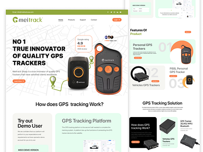 Meitrack - Website Re-design clean gps landing page gps tracking landing page landing page design landing page ui redesign simple website tracking device ui design ui ux ui ux designer web design website website design website designer website redesign