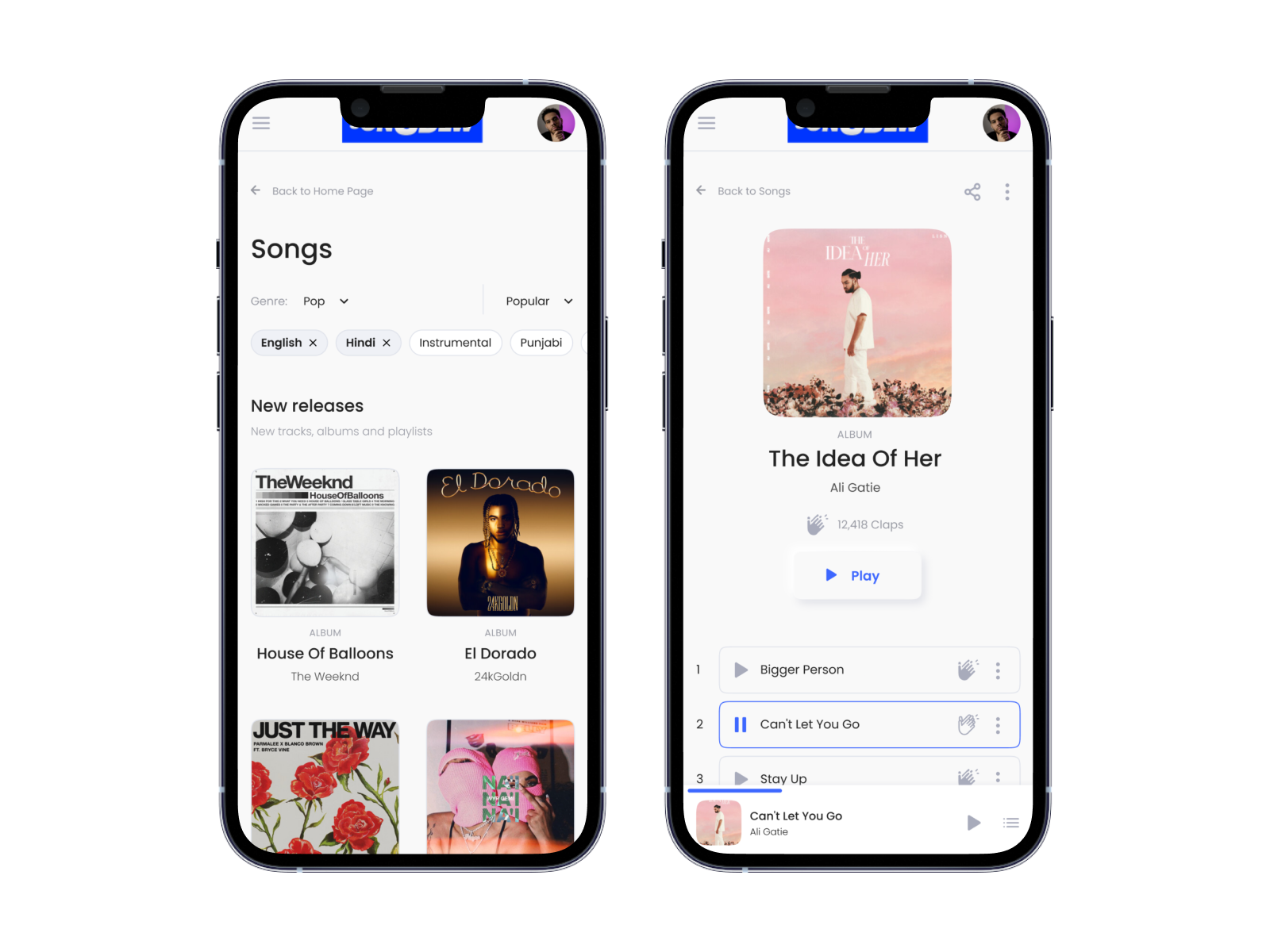 Songdew Musical Platform | UI Design by Rajeev Choudhary on Dribbble