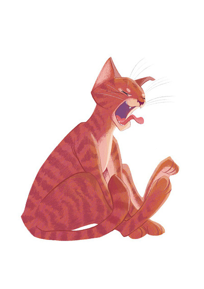 A cat cartoon cat character charactergesign design digital art digital illustration ill illustration publishing whimsic