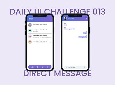 Daily UI 013 - Direct Message appdesign appuidesign dailyui design directmessage ui uiuxdesign ux uxdesign