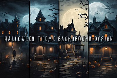 Halloween Theme Background Design 3d ai art ai character ai design animation branding design frame graphic design halloween halloween background halloween design halloween night halloween theme illustration logo motion graphics ui