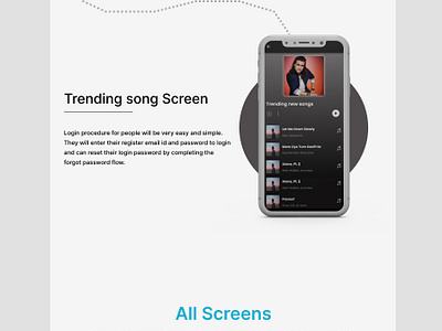 Music App Screen angular app branding dailyui design designs graphic design graphicdesign illustration ionic landing page logo music react ui