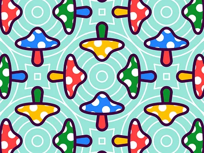 Mushroom Tile hongo mosaico mushroom patron pattern tile