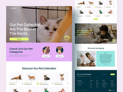 Pet Shop Landing Page animal care ecommerce hello dribbble home page landing page pet care pet cat pet dog pet shop pet store pets product design remind creative shop store ui uiux web design website