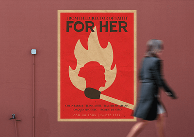 'For Her' movie poster animation design design process graphic design movie poster