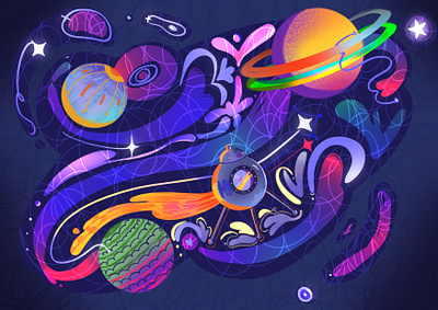 12 "Bright Universe colors" 2d 2d art 2dart children illustration concept art design illustration procreate
