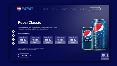 Pepsi Landing Page Redesign design ui ux
