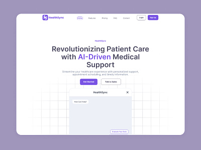 AI Medical Support Website Concept ai website medical ai website medical website saas website support website web web design