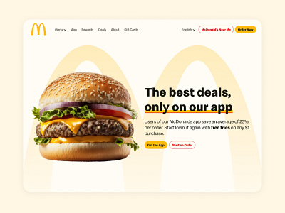 McDonald's Website Redesign app design mcdonalds mcdonalds app mcdonalds website redesign web design website