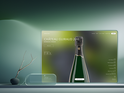 Wine Product Page graphic design interaction motion product shopping ui web3 wine