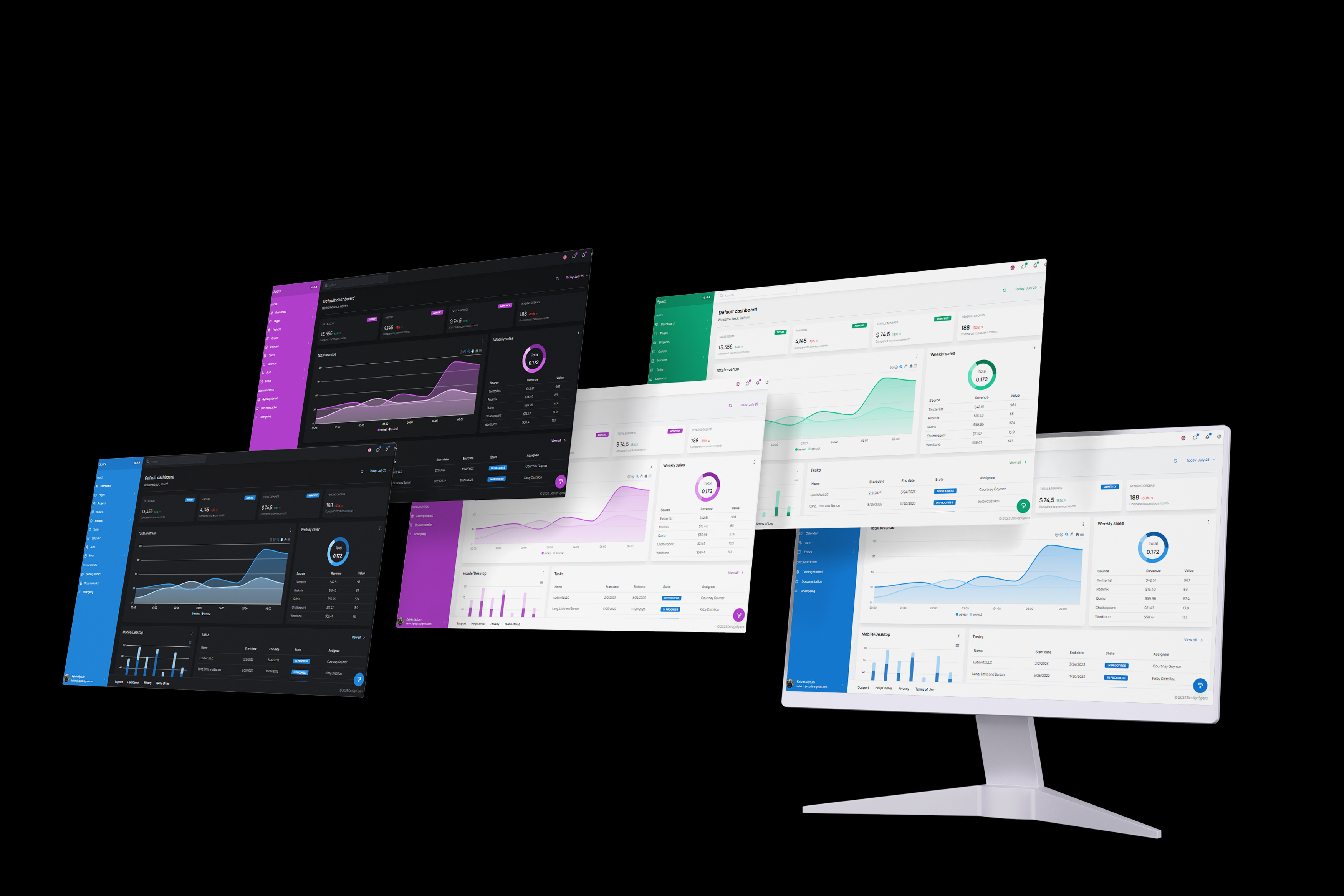 Admin Dashboard | Charts | App | Pages | Dark Mode template ui web design websites