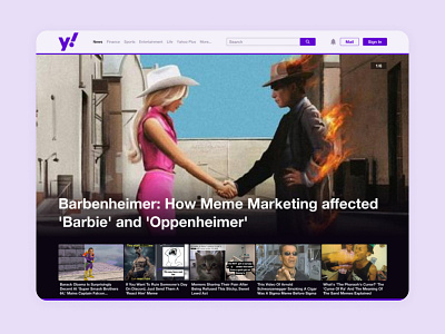 Yahoo Website Redesign app design redesign web design website yahoo yahoo app yahoo redesign yahoo website