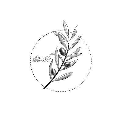 Olive branch (sketch) art calligraphy design flowers flowers art graphic design graphics illustration lineart logo olive branch sketch tattoo sketch