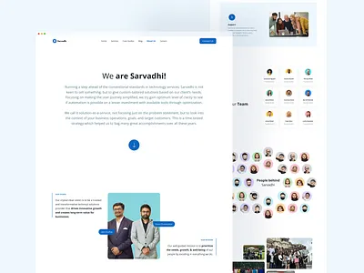 Sarvadhi About Us Page about us design it services product design ui uiux ux uxdesign web design website design