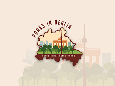 Parks in Berlin logo design apparel design berlin badge berlin logo berlin park berlin tower camping logo illustration logo design logo inspiration outdoor logo patch design retro logo t shirt design