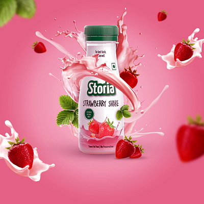 Strawberry Shake - Social Media Ad strawberry