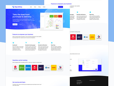 Ship Infinity | Home Page brand future landing page logistics logo marketing online retail shipping software solutions ui ux