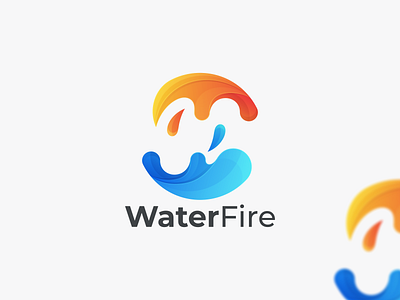 Water Fire branding design fire coloring icon logo water coloring water fire water fire coloring water fire logo