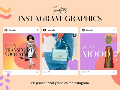 Fashion Stylist Instagram Graphics colorful design digital marketing fashion fashion stylist graphic design instagram instagram graphics instagram templates social media design social media graphics social media templates templates