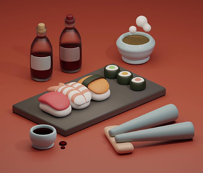 Blender 3D - Sushi 3d