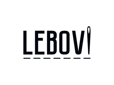 Logo Lebovi atelier black clothes design graphic design illustration logo logotype minimalism needle repair