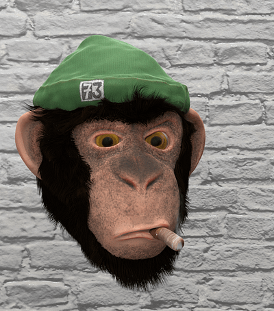 Chimp smoke 3dmodel animation blender zbrush
