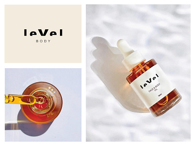 Level Body Skincare branding design face oil graphic design holistic logo photography skincare