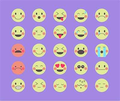 Pastel Smileys design graphic design ui