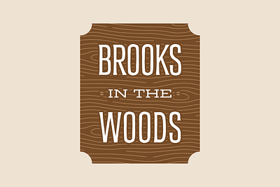 Brooks in the Woods Badge badge branding carpenter design icon identity illustration logo minimal simple ui wood woodworking