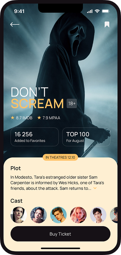 Cinema App app cinema design ui