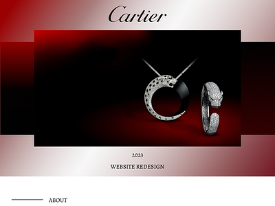 Cartier | Website Redesign branding cartier redesign design designer figma jewellery photoshop ui ux webdesign
