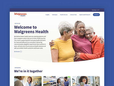 Walgreens Health Homepage desktop