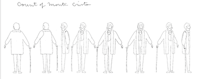 count of monte cristo turn-around animation character design drawing illustration procreate sketches