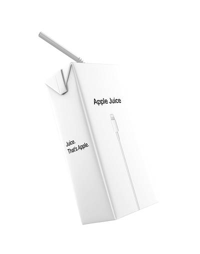 Apple Juice apple box branding cable concept design juice lightning logo product