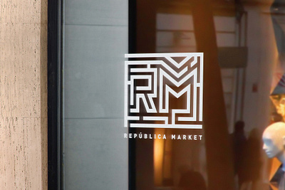 República Market brand branding graphic design logo market typography