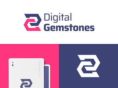 Digital Gemstones Logo brand brand identity geometric logo minimal simple logo