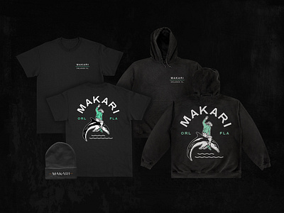 MAKARI • Merch Spread apparel band merch branding clothing concert dolphin hoodie illustration merch merchandise metal music rock shirt tee vanguard