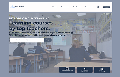 E-Learning Website Hero Page ui