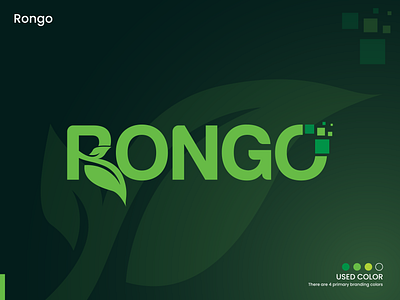 RONGO | Farming/Agro Tech Brand Logo | DesignoFly agriculture agro agro tech logo brand identity designofly farming farming tech farming technology logo graphic design ks ajay logo logo design modern logo rongo rongo logo text design text logo text logo design wordmark