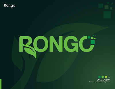 RONGO | Farming/Agro Tech Brand Logo | DesignoFly agriculture agro agro tech logo brand identity designofly farming farming tech farming technology logo graphic design ks ajay logo logo design modern logo rongo rongo logo text design text logo text logo design wordmark