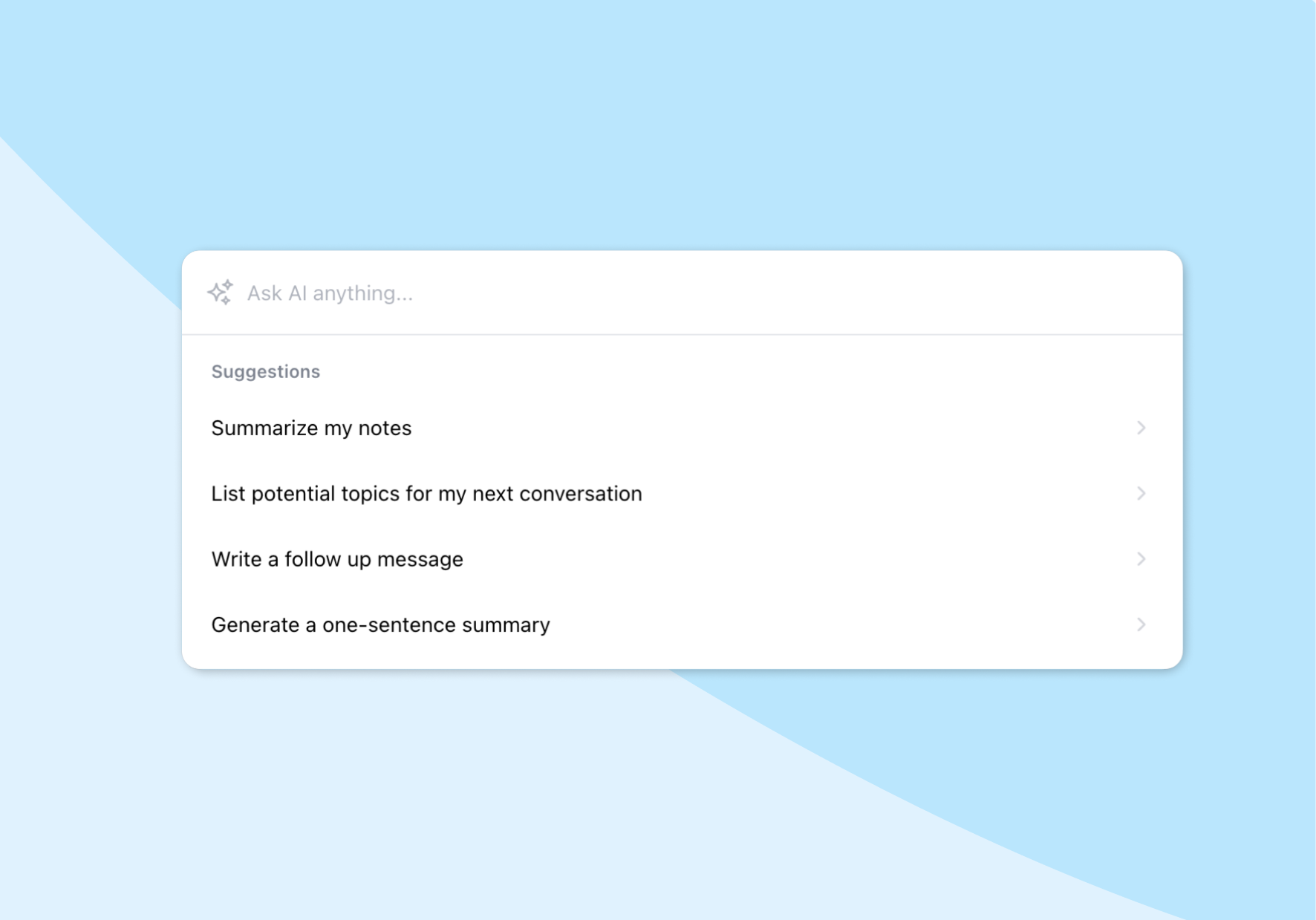 AI modal for CRM platform - UI/UX design ai ai crm ai modal crm modal ui design ui ux design ux design