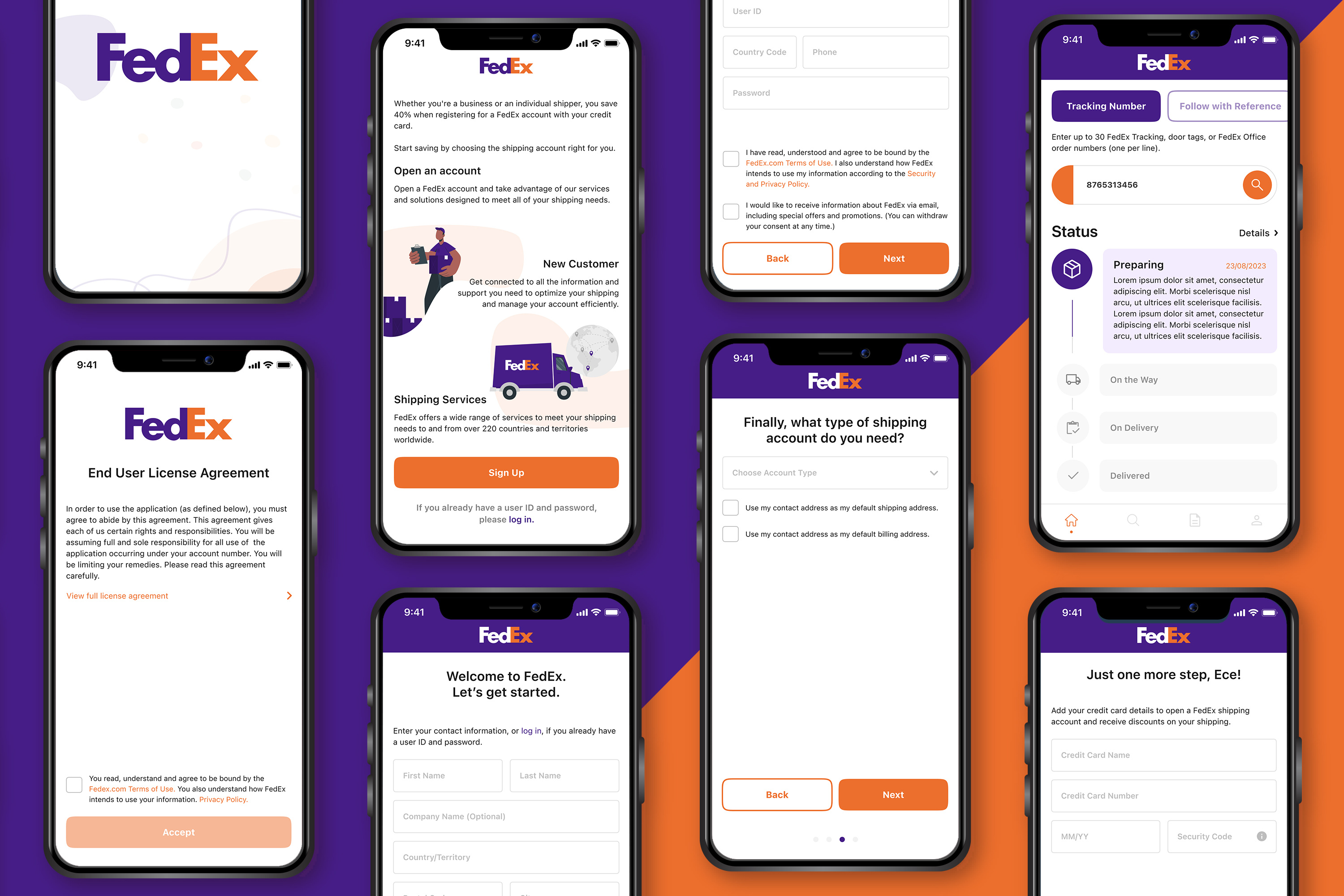 FedEx Login & Home Concept Design concept design fedex ui ux