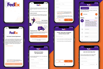 FedEx Login & Home Concept Design concept design fedex ui ux