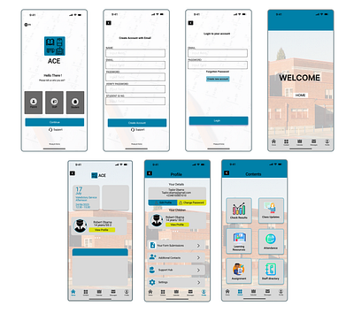 Learning Management System for Schools ui