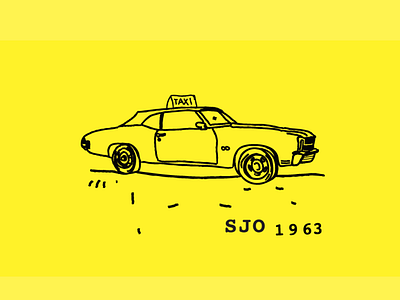 Vintage taxi branding graphic design illustration vector