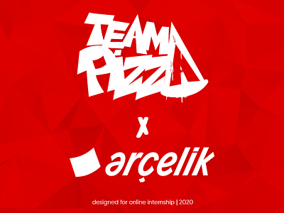 "Team Pizza" Typography Logo For Arçelik arçelik pizza