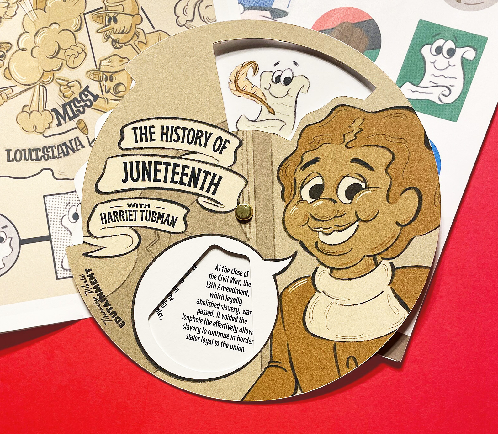 Juneteenth Educational Spinner design educational spinner illustration juneteenth procreate spinner