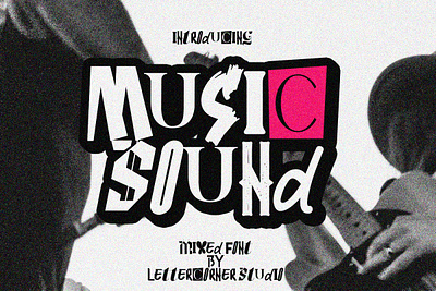 MUSIC SOUND | MIXED FONT badge branding cloud design dreams font font design illustration logo mixed font ui