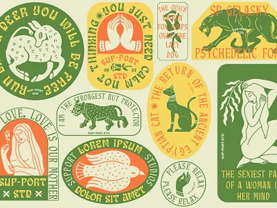 Ancient Greek Badges ancient badges branding design graphic design greek illustration logo typeface typography vector