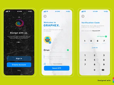 Graphex- Design Club App | Daily UI Challenge #001 branding graphic design ui